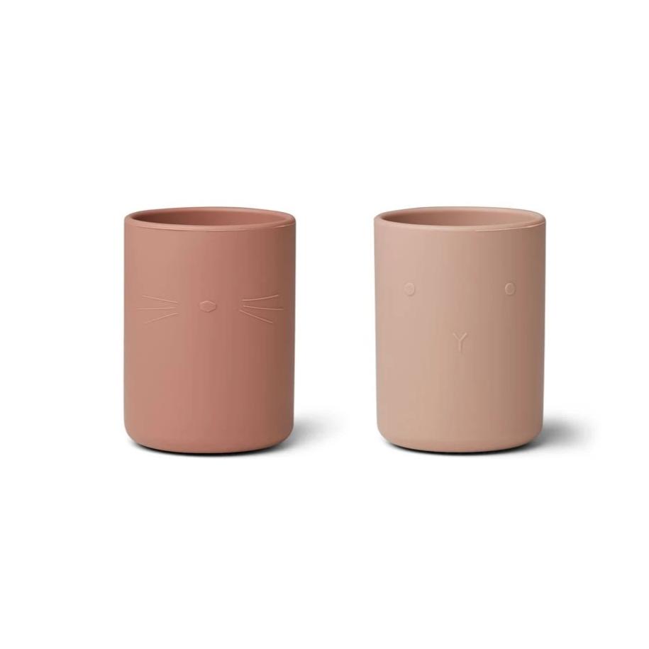 Liewood Ethan Siliconen beker 2 pack | Rose Mix