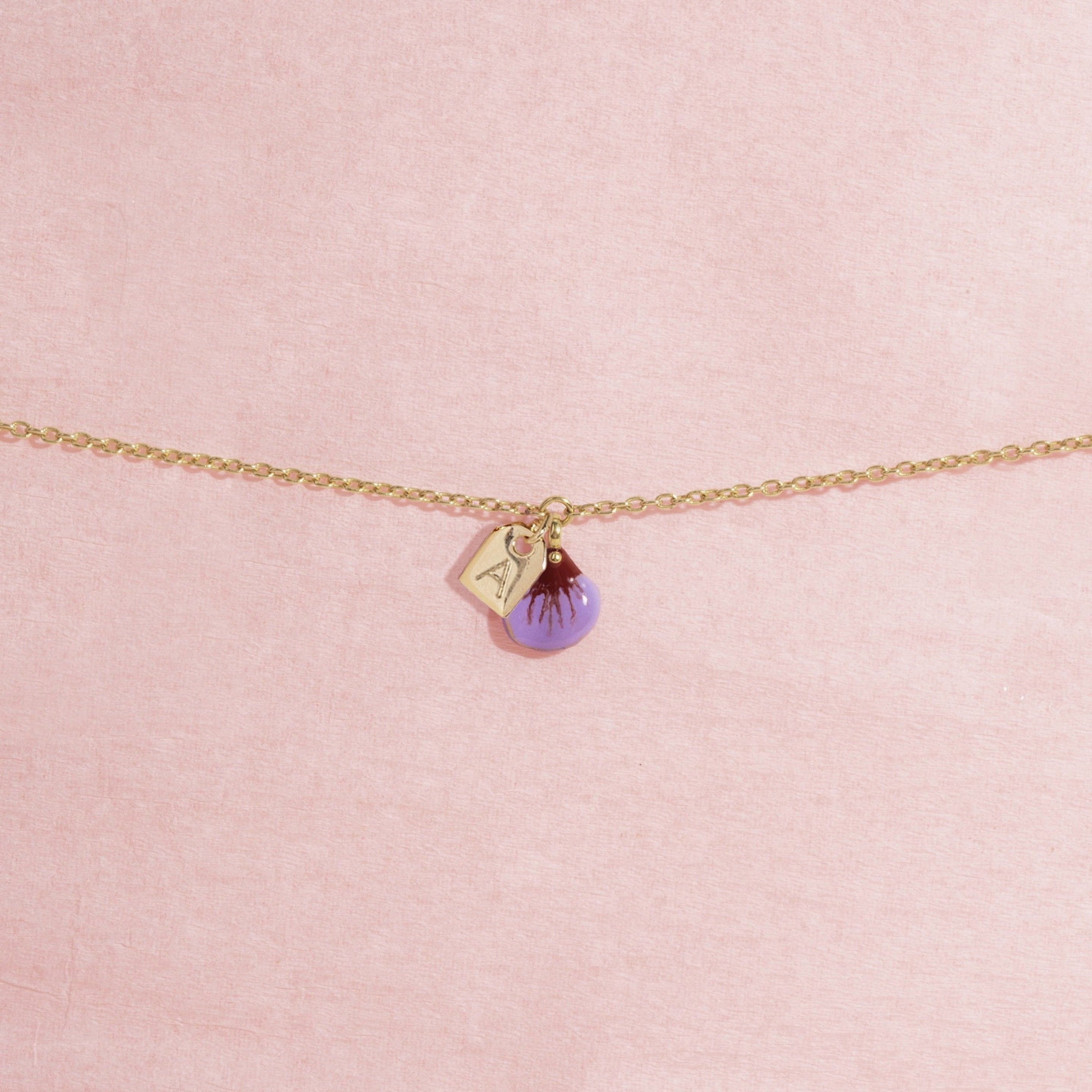 Galore Gepersonaliseerde Armband Part Of Me | Gold & Violet Petite