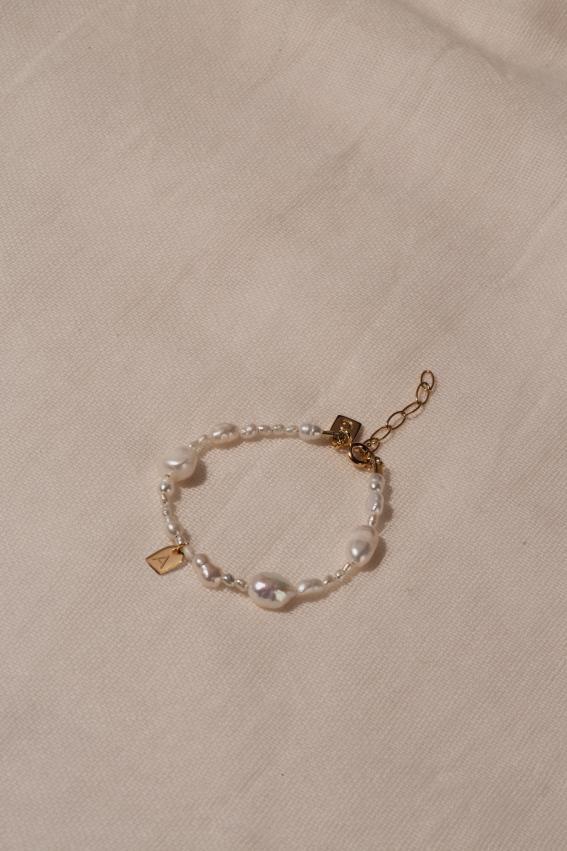 Galore Armband Mixed Pearls | Goud Petite