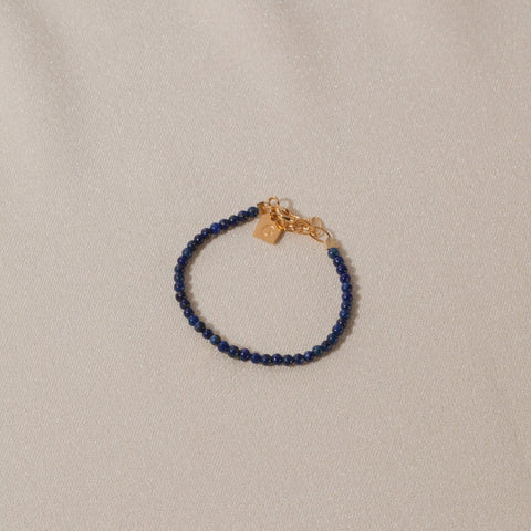 Galore Armband Birthstone December Lapis Lazuli | Goud