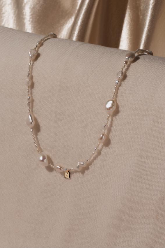 Galore Gepersonaliseerde Ketting Mixed Pearls | Goud Women