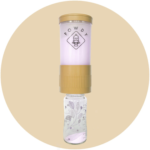 Powdy melkpoeder bewaardoos met doseersysteem - Honey Yellow