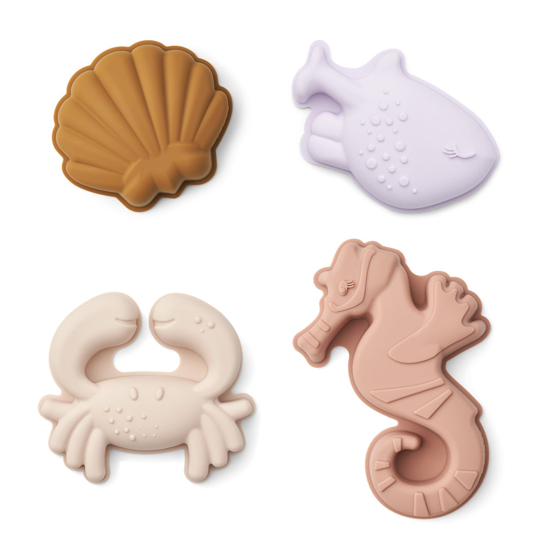 *  Liewood Gill Zand Vormpjes 4-pack | Seashell Pale Tuscany