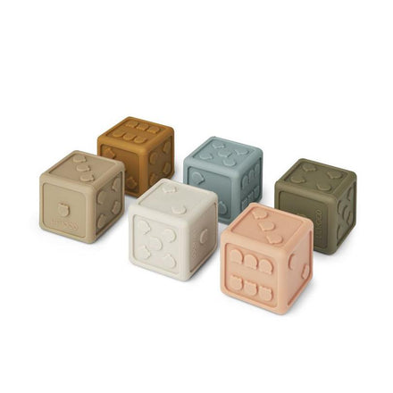 Liewood Gloria Dobbelstenen 6-pack | Khaki Multi Mix