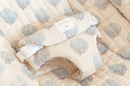 * Nobodinoz Growing Green Baby Bouncer Hoes | Blue Gatsby/ Cream