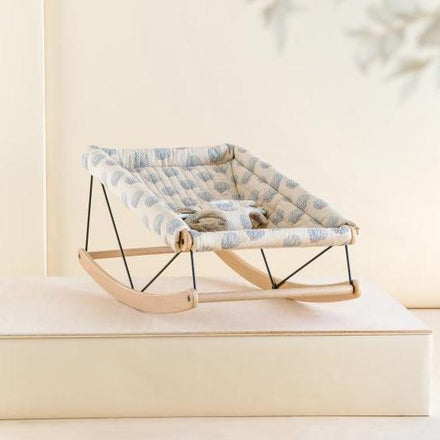 * Nobodinoz Growing Green Baby Bouncer Hoes | Blue Gatsby/ Cream