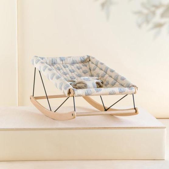 * Nobodinoz Growing Green Baby Bouncer Hoes | Blue Gatsby/ Cream