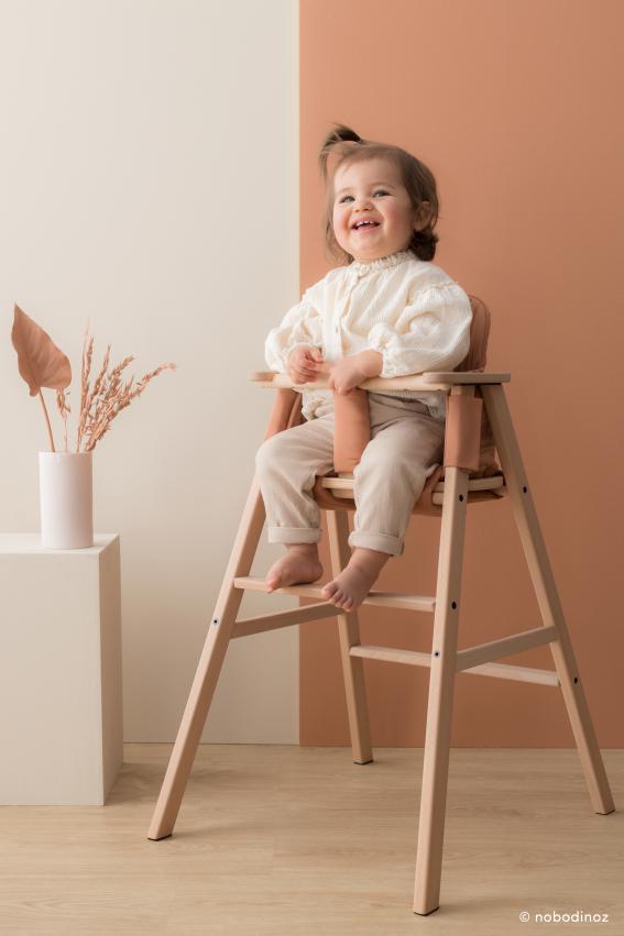 *  Nobodinoz Growing Green Eetstoel Kussen | Sienna Brown