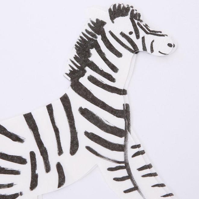 Meri Meri Set 20 papieren servetten | Zebra