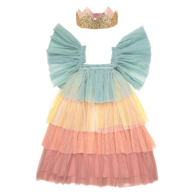 Meri Meri Rainbow Ruffle Princess Dress | 5-6Y