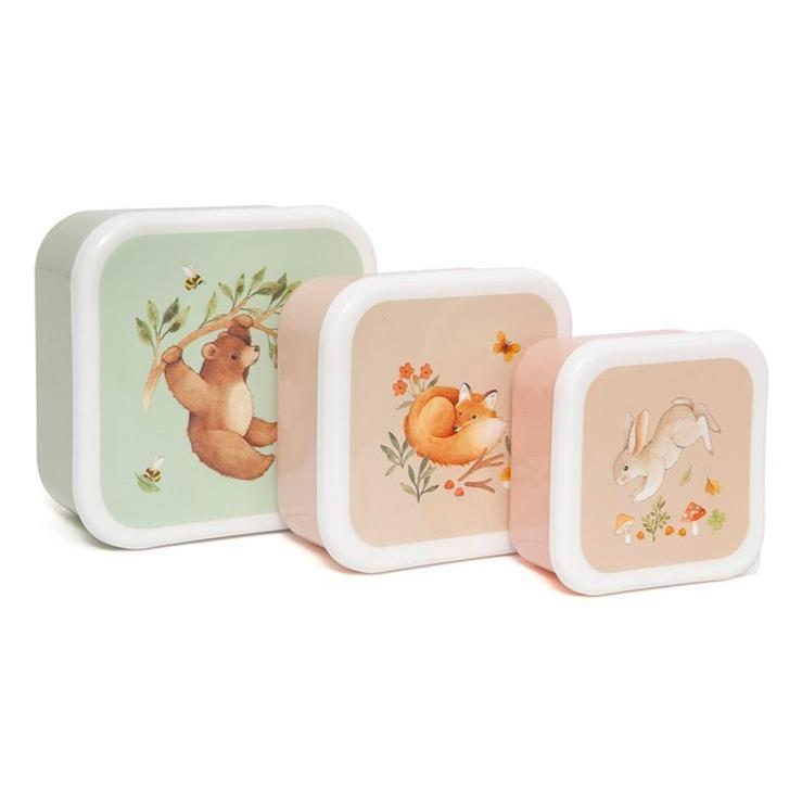* Petit Monkey Set 3 snack boxen Bear Friends