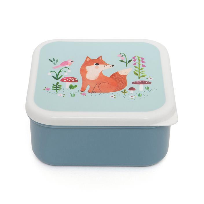 Petit Monkey Set 3 snack boxen Woodland Stone Blue