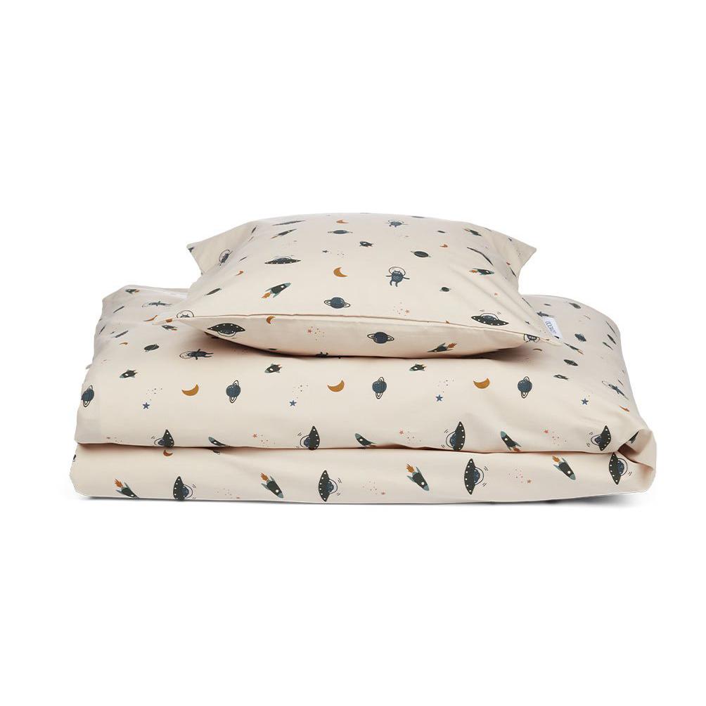 Liewood Carl Dekbedset 140x200cm | Space Sandy Mix