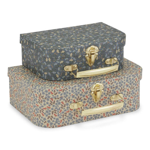 Konges Sløjd 2-Pack Luggage Suitcase | Champ Bleu / Nuit Des Fleurs