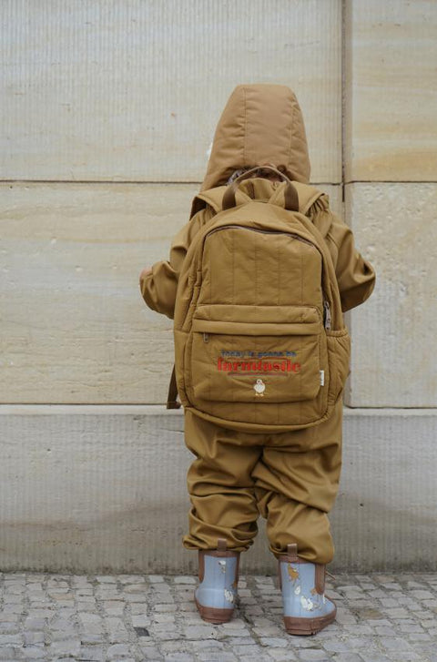 Konges Sløjd Storm Quiltet Backpack Junior | Dull Gold  *