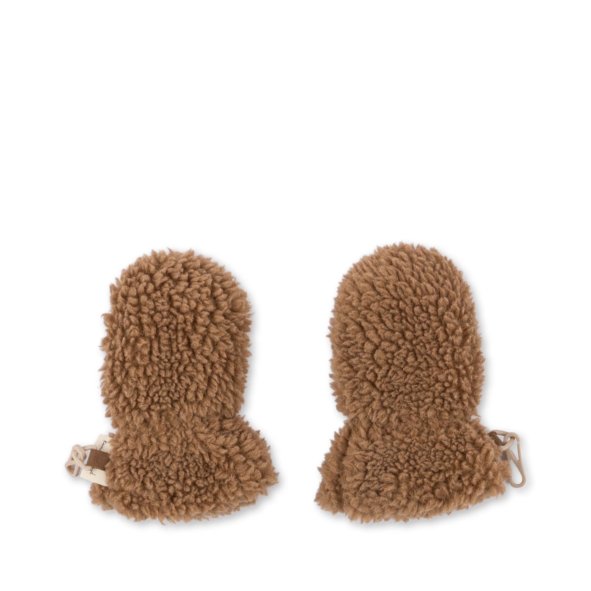 ZZZ Konges Sløjd Wanten Grizz Teddy Baby Mittens I Tobbaco Brown *