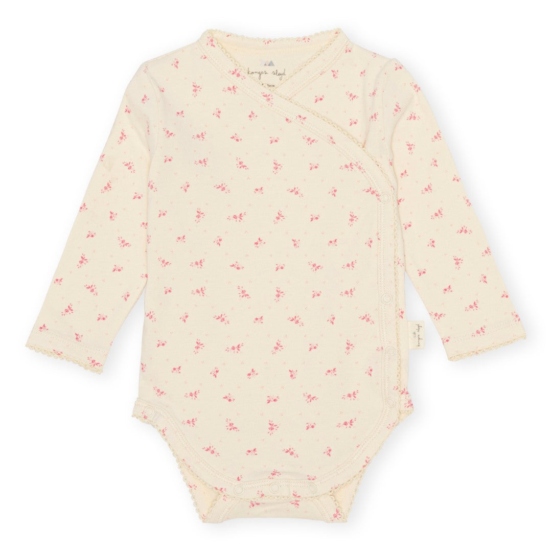 ZZZ Konges Sløjd Basic Longsleeve Newborn Romper | Fuchsia Petales *