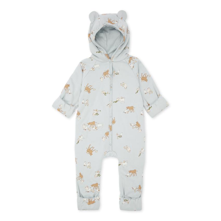 ZZZ Konges Sløjd Classic Onesie With Hood | Farm Blue *