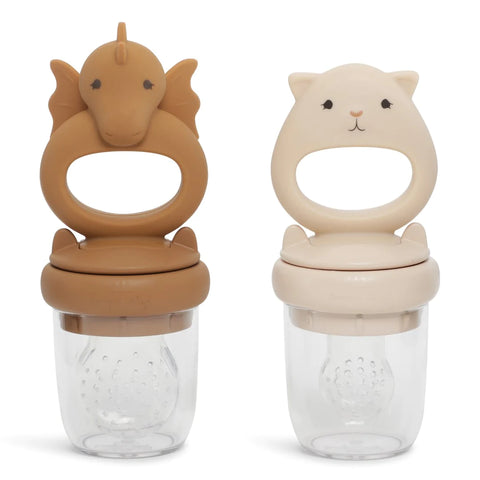 Konges Sløjd Silicone Fruit Feeder Pacifier | Caramel / Sunkiss
