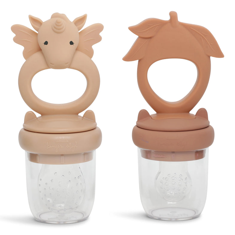 Konges Sløjd Silicone Fruit Feeding Pacifier | Rose Sand / Brown Clay