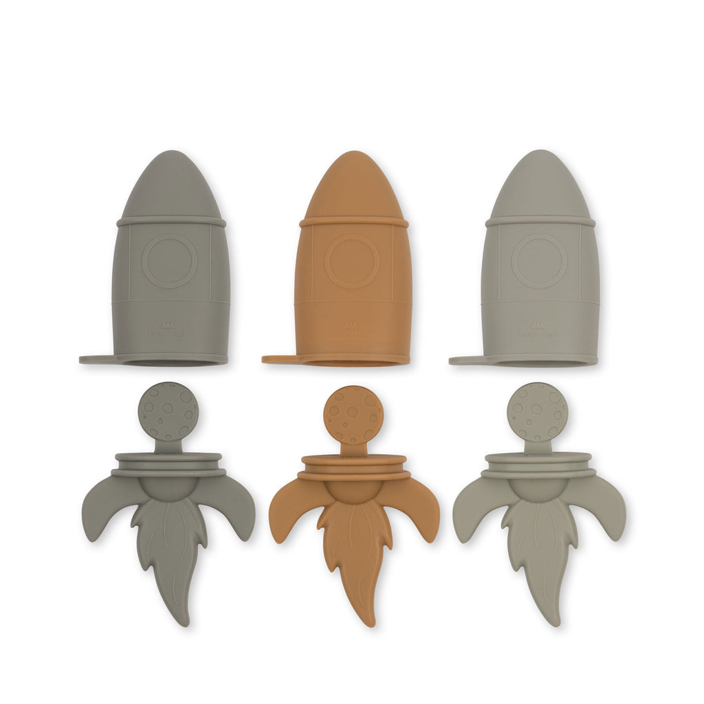 ZZZ Konges Sløjd 3-Pack Silicone Ijsvormpjes | Rocket Almond Mix *