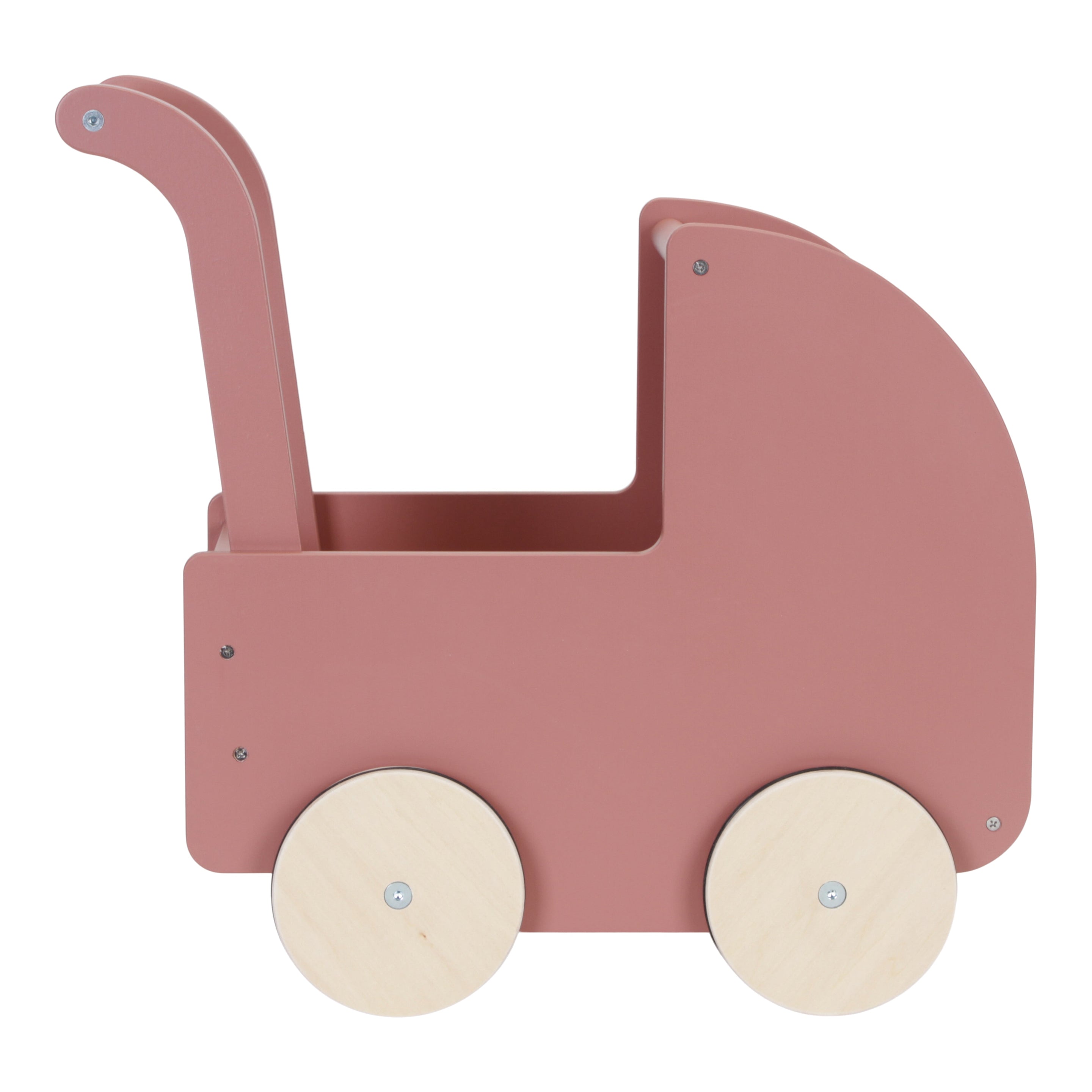 * Little Dutch Poppenwagen Met Bedset Hout Roze