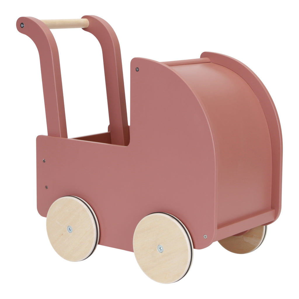 ZZZ Little Dutch Poppenwagen Met Bedset Hout Roze