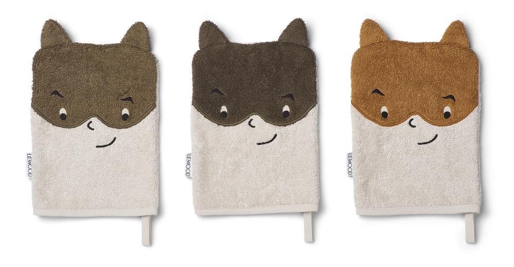 zzz Liewood Sylvester set 3 Washandjes | Superhero Multi Mix *