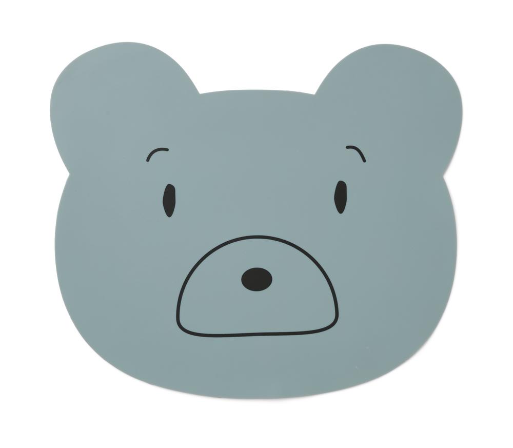 Liewood Aura Placemat | Mr Bear Blue Fog
