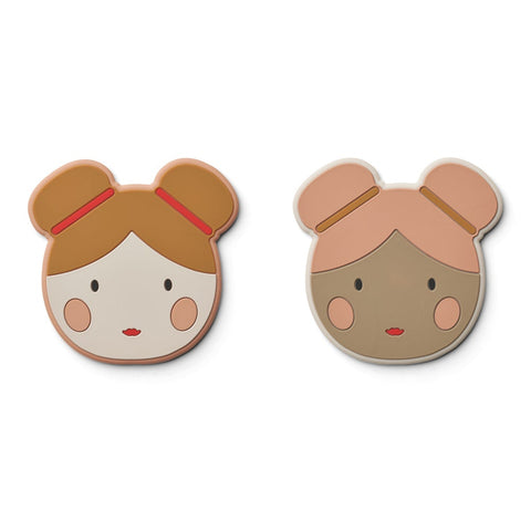 Liewood Gia Bijtring 2pack | Doll/ Sandy Multi Mix