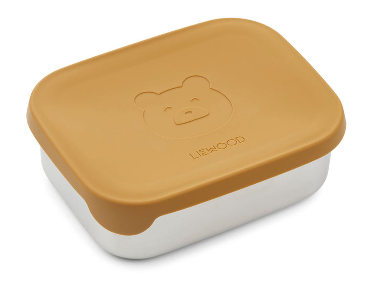 Liewood Arthur Lunch Box Met Vakjes | Mr Bear Golden Caramel *