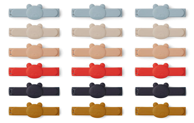 Liewood Gonzo Bag Clips 18-Pack | Mr Bear / Multi Mix  *