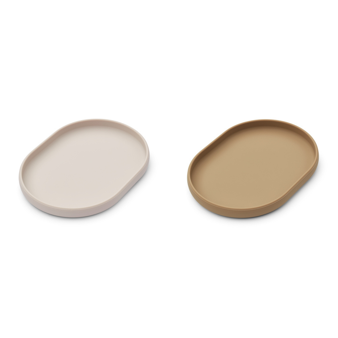 Liewood Anita Plate 2-Pack Bordjes | Sandy / Oat