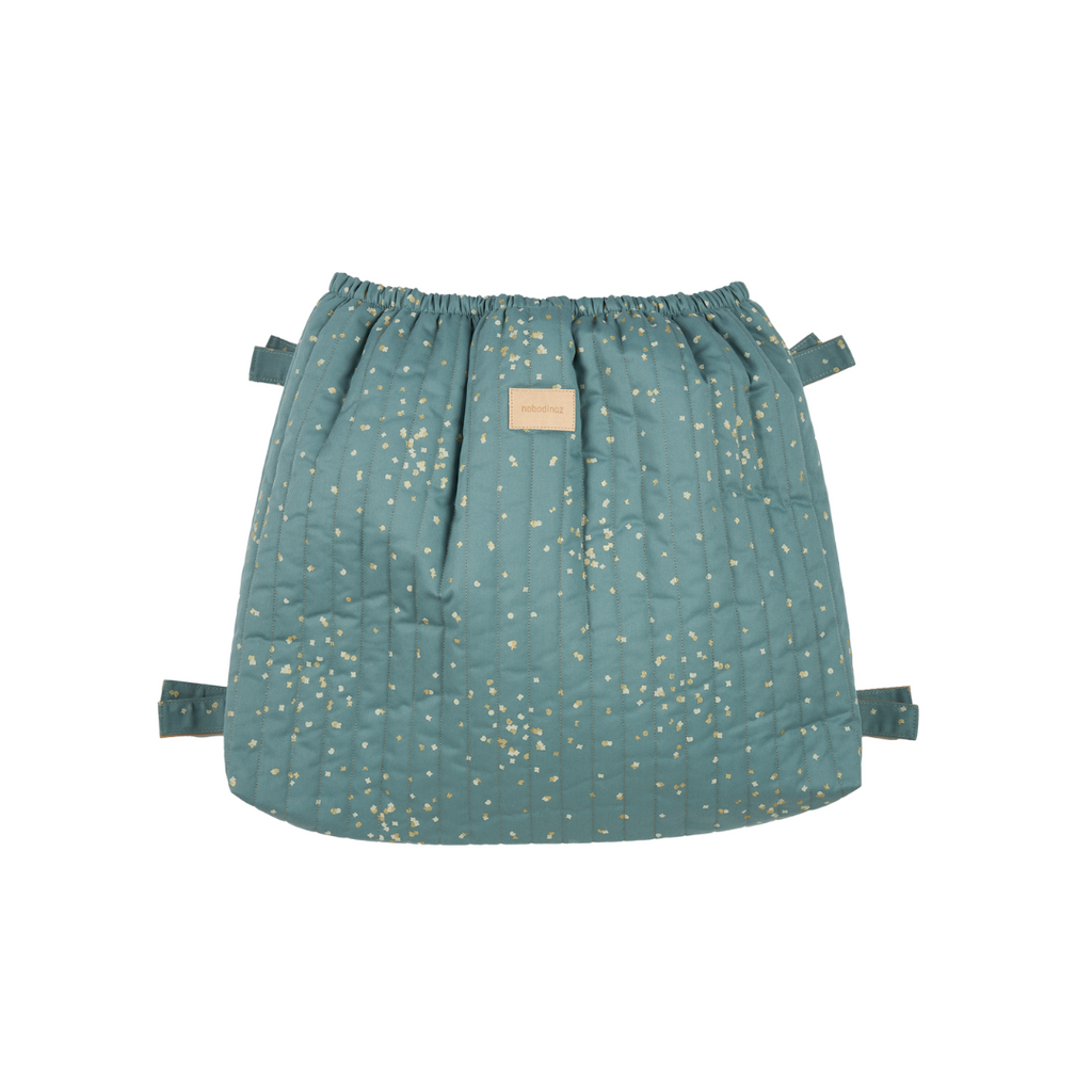 * Nobodinoz Waterproof Buggy Organizer | Gold Confetti / Magic Green