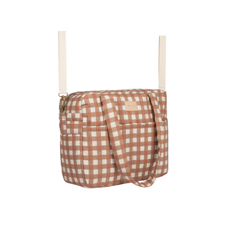 * Nobodinoz Hyde Park Waterproof Luiertas | Terracotta Checks