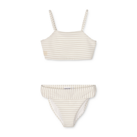 Liewood Lucette Seersucker Bikini | Stripes Crisp white / Sandy*