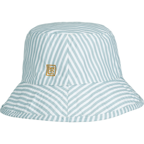 ZZZLiewood Damon Zonnehoedje Bucket Hat | Stripe Sea Blue / White*