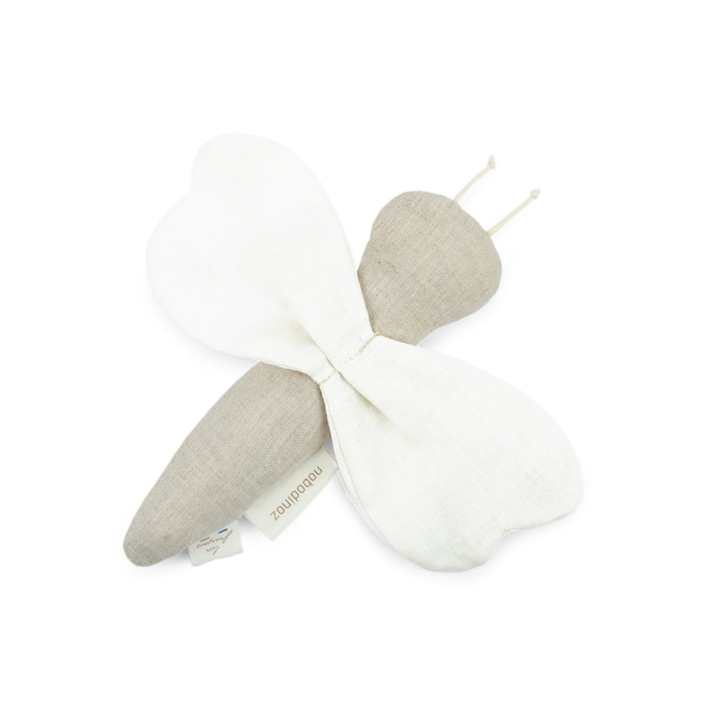 zzz Nobodinoz Lin Français Dragonfly Rattle 22x16cm Greige *