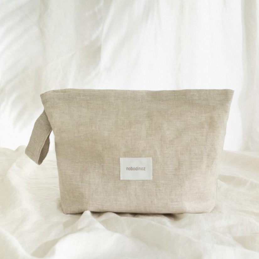 zzz Nobodinoz Lin Français Vanity Case Greige