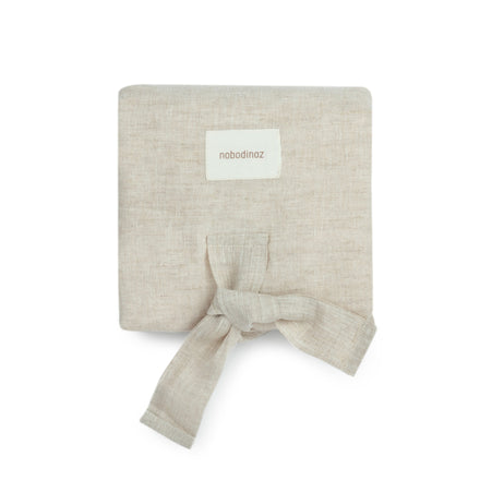 zzz Nobodinoz Lin Français Waterproof Changing Pad 70x50cm Greige *