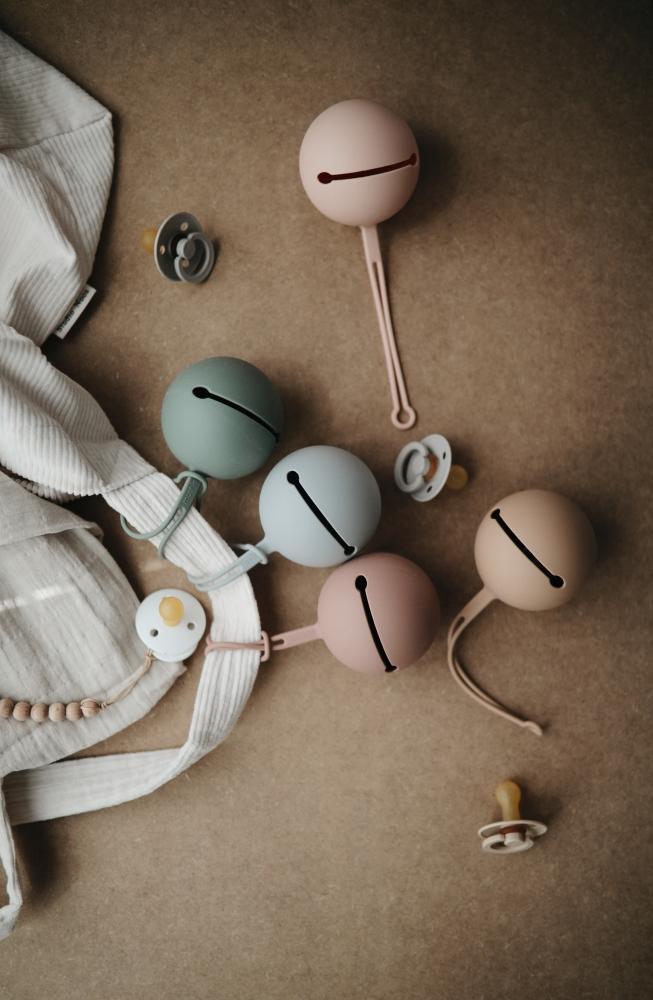 Mushie Siliconen Fopspeenhouder Pacifier Case | Cloudy Mauve