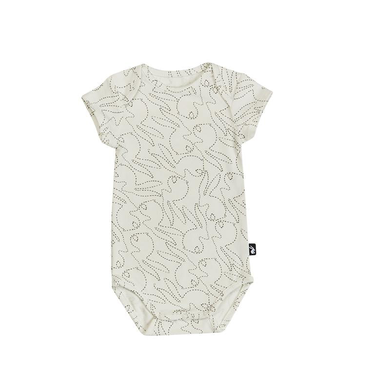 * Mies & Co Bodysuit Romper Korte Mouw | Stitched Bunny