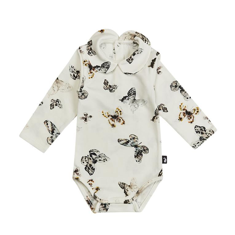 Mies & Co Bodysuit Romper Met Kraag Lange Mouw | Fika Butterfly *