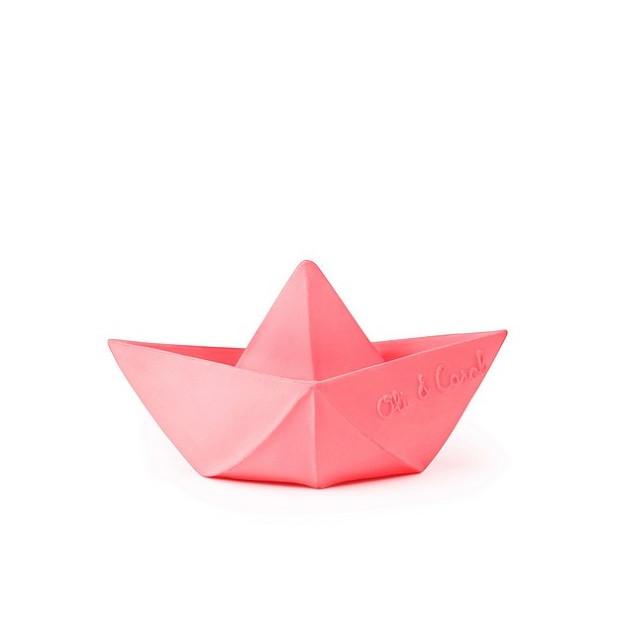Oli & Carol Badspeeltje origami bootje roze - DE GELE FLAMINGO - Kids concept store 