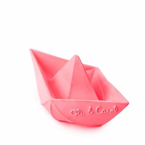 Oli & Carol Badspeeltje origami bootje roze - DE GELE FLAMINGO - Kids concept store 