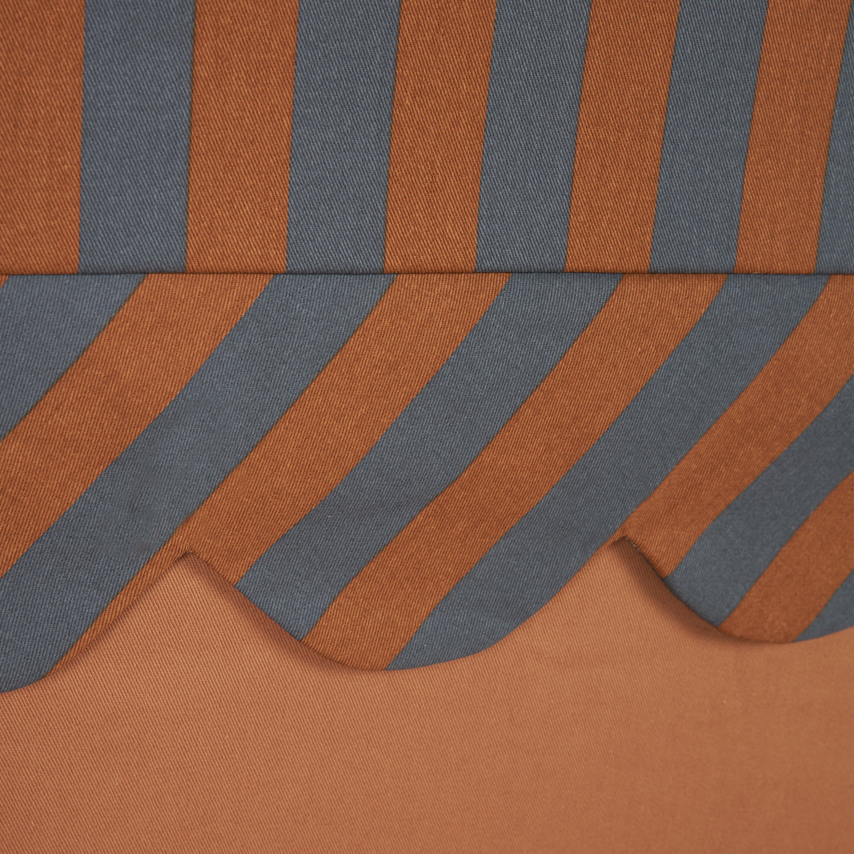 * Nobodinoz Majestic Matras Opvouwbaar Eco Floor Mat | Blue Brown Stripes