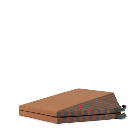 * Nobodinoz Majestic Eco Speelmatras Opvouwbaar | Blue Brown Stripes
