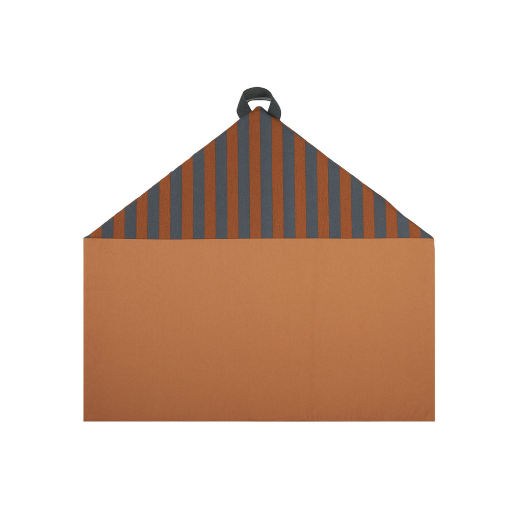 * Nobodinoz Majestic Eco Speelmatras Opvouwbaar | Blue Brown Stripes