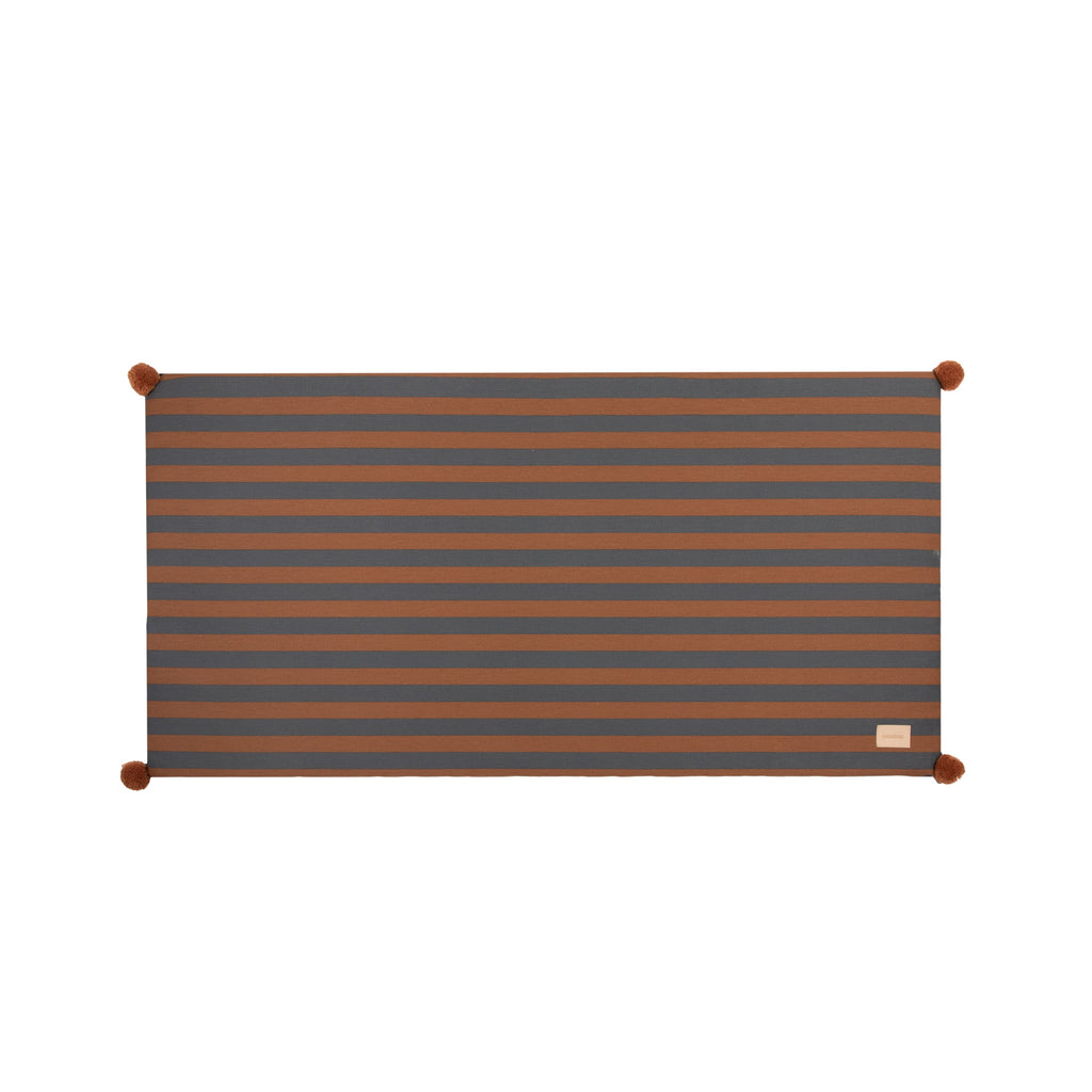 *  Nobodinoz Majestic Matras Eco Floor Mat | Blue Brown Stripes