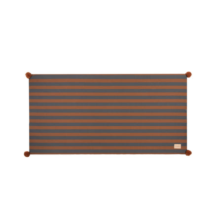 *  Nobodinoz Majestic Matras Eco Floor Mat | Blue Brown Stripes